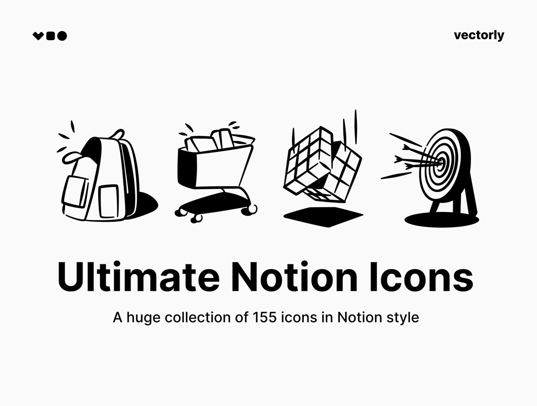 Иконки - UI8 - Ultimate Notion Icons [PNG, WEBP, EPS, SVG, PDF]