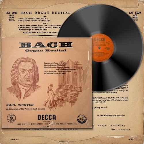 Karl Richter - Bach, Organ Recital (1955) Organ of the Victoria Hall, Geneva [FLAC 1.0|96/24|image +.cue|Vinyl-Rip] <Classical, Baroque, Organ>