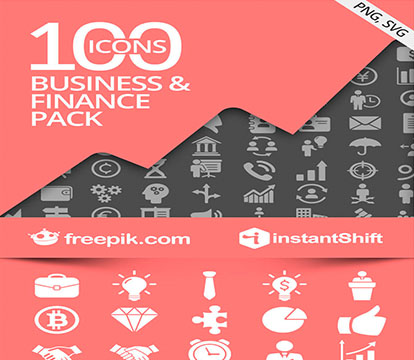 Иконки - InstantShift - FinBiz Icon Set: 100 Free Business & Finance Icons [PNG, AI, EPS, SVG]