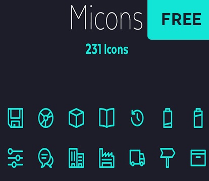 Иконки - Freebiesbug - Micons – 231 tiny icons [AI, SVG]