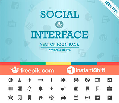 Иконки - InstantShift - Interfaz Icon Set: 400 Free Social & Interface Icons [PNG, AI, SVG, EPS]