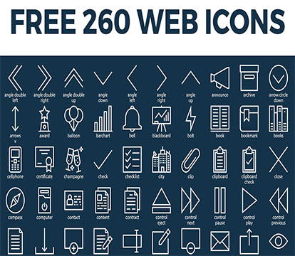 Иконки - Dealjumbo - 260 Free Vector Web Icons [ICO, PNG, AI, XD]