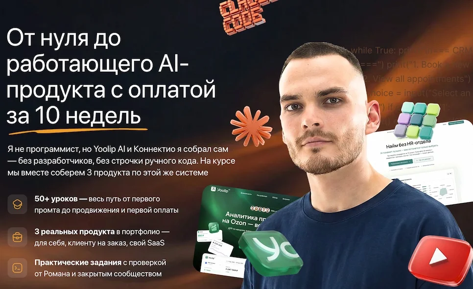Рома Райт | От нуля до работающего AI-продукта с оплатой за 10 недель (2026) PCRec [RU]