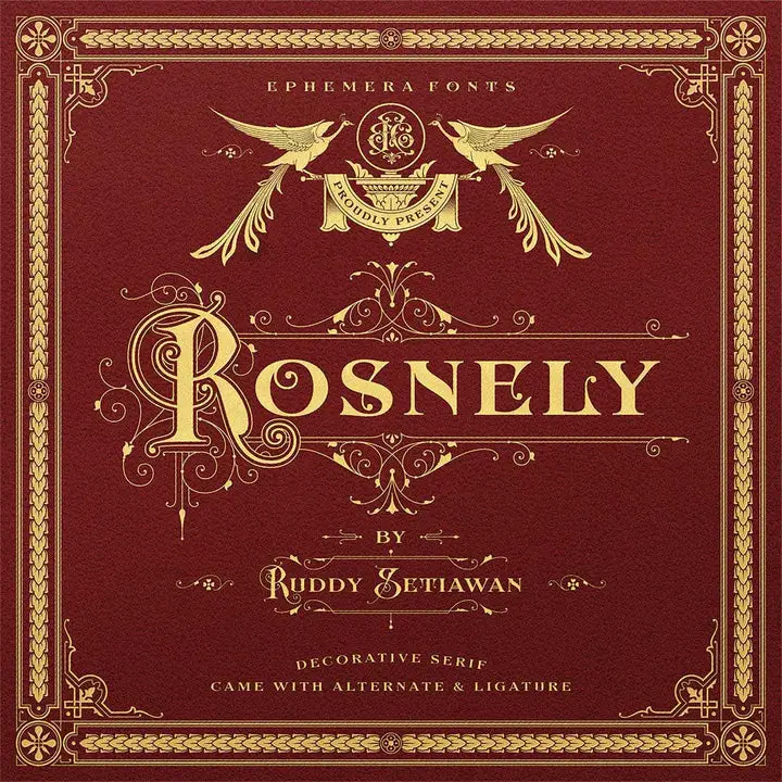 Шрифты - Ephemera Fonts - EFCO Rosnely [OTF]
