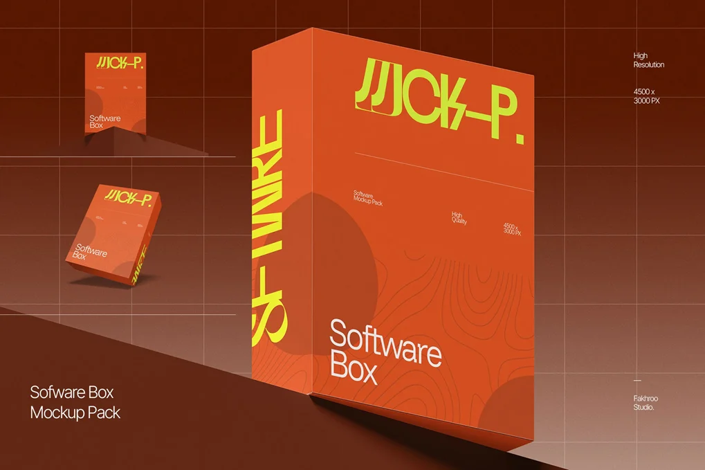 Шаблоны - Envato - Software Box Mockup Pack - V7MSDX5 [PSD]