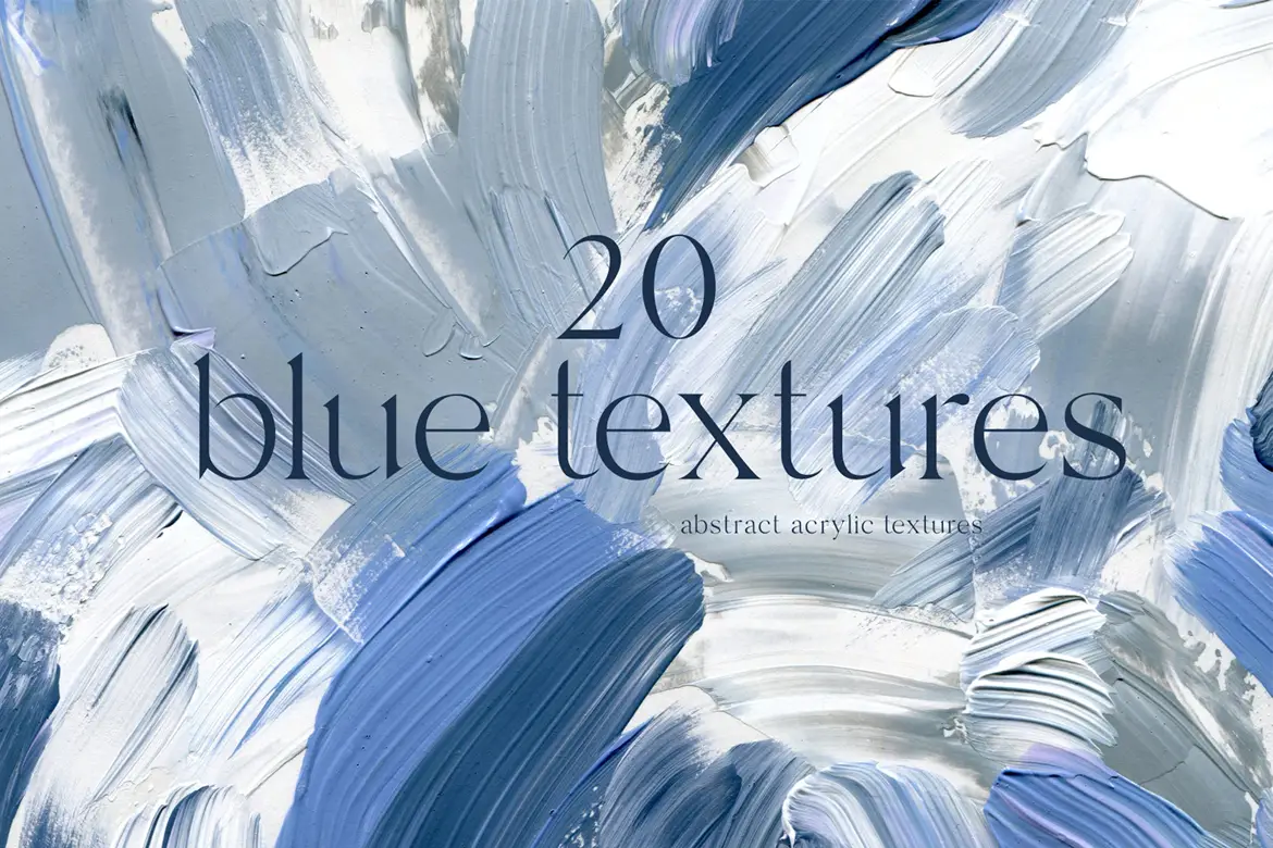 Текстуры - Design Bundles - 20 Blue & white acrylic digital paper textures - 2417510 [JPG]