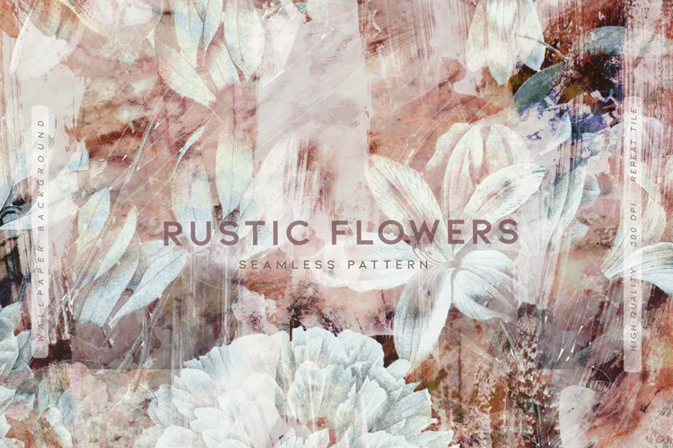 Паттерны - Envato - Rustic Flowers - QJGJDFV [JPG, PAT]