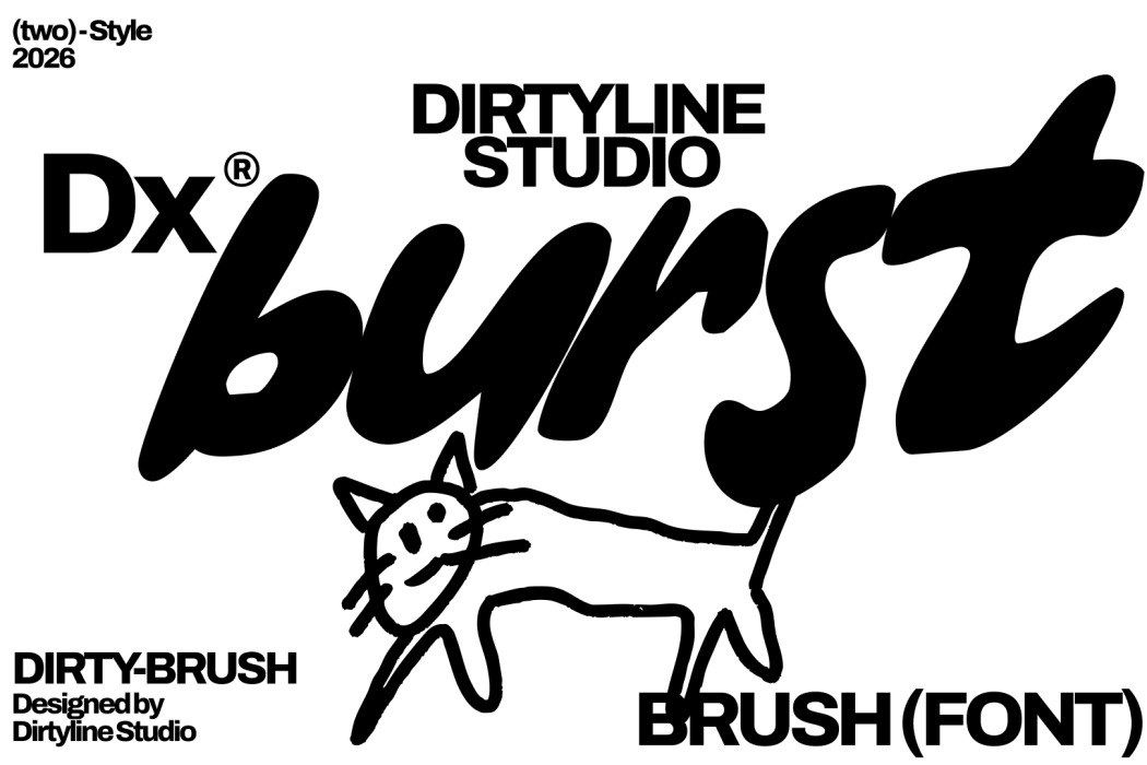 Шрифты - Dirtyline Studio - DX Burst [OTF, TTF, WOFF, WOFF2]