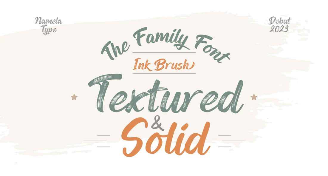 Шрифты - Namela Type Foundry - Ink Brush [OTF, TTF, WOFF, WOFF2]