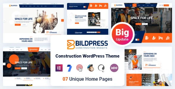 Шаблоны сайта - ThemeForest - BildPress - Construction WordPress Theme - 28331922 [PHP, CSS, JS]