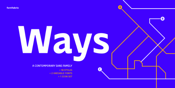 Шрифты - Fontfabric - Ways Complete Family [OTF, TTF, WOFF, WOFF2]